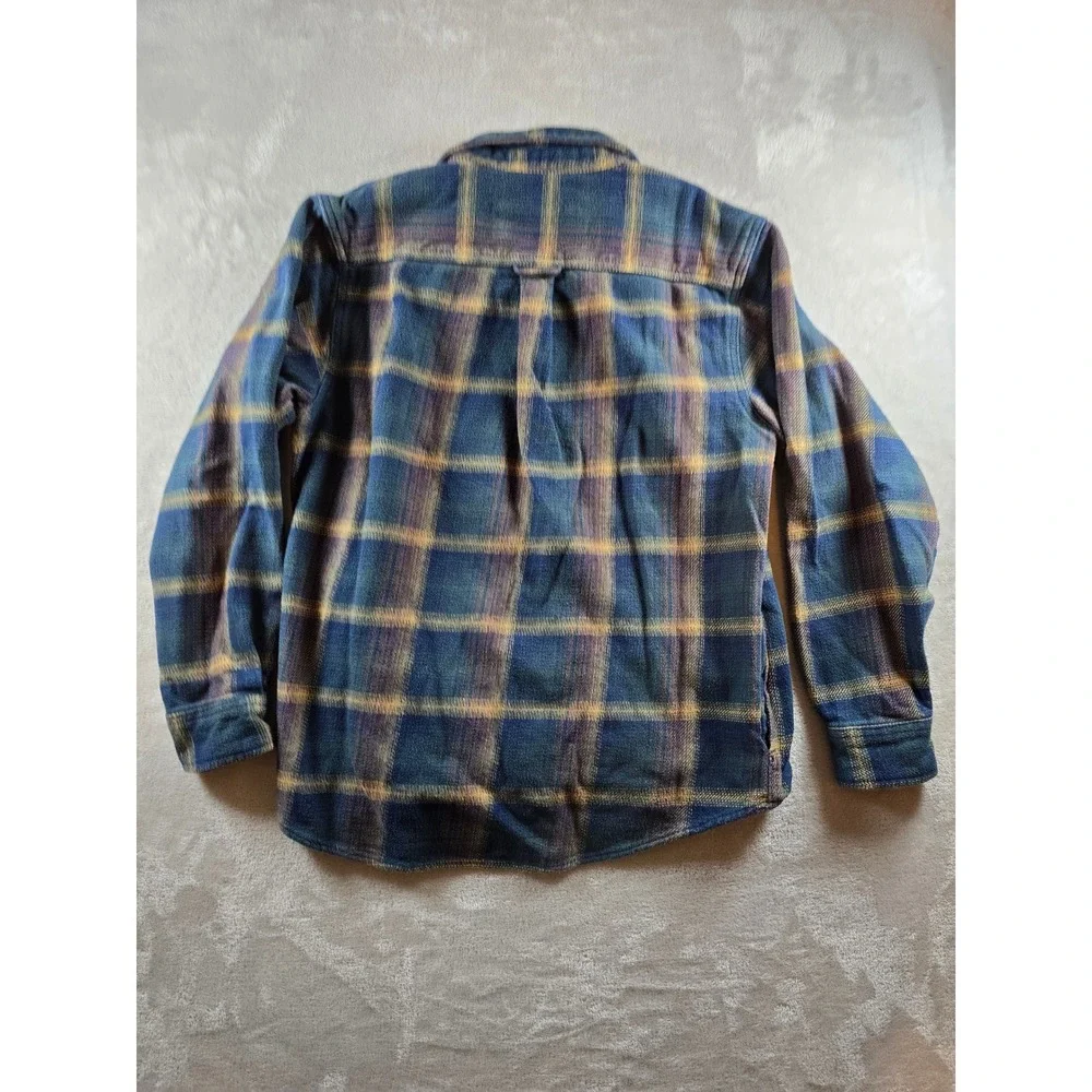 Orvis Big Bear Flannel Shirt Shackets Mens L Plaid Pockets Fits Short 1312517